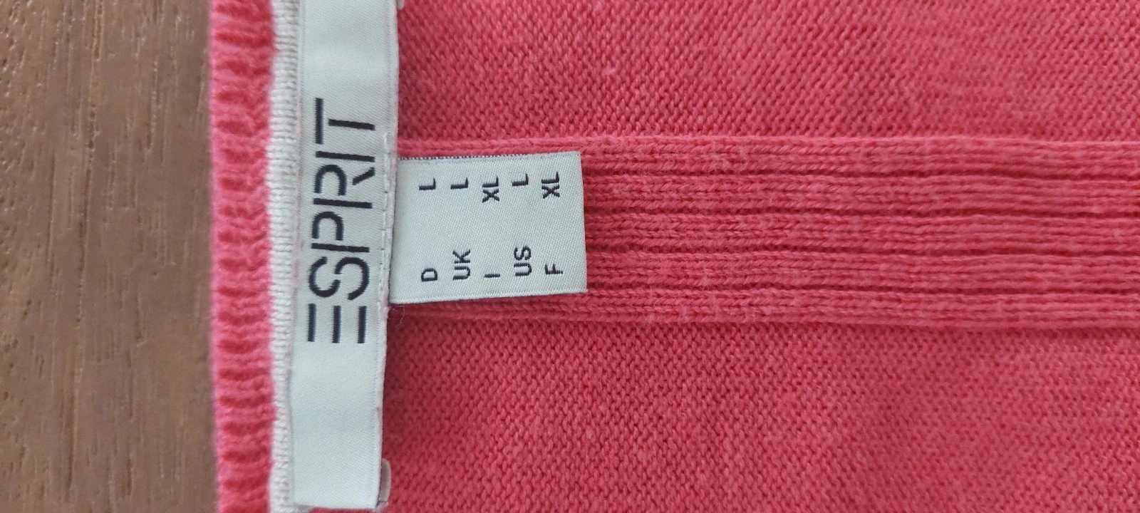 Pull fin en maille Esprit rose corail - Taille L (40) - Excellent état – photo 6
